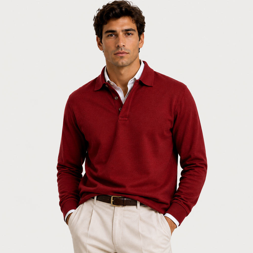 Polo homme Heritage à manches longues - Style raffiné et intemporel 5