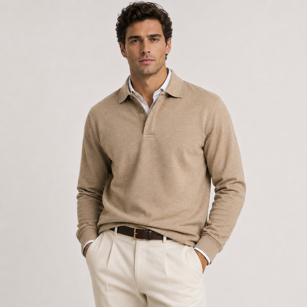 Polo homme Heritage à manches longues - Style raffiné et intemporel 9