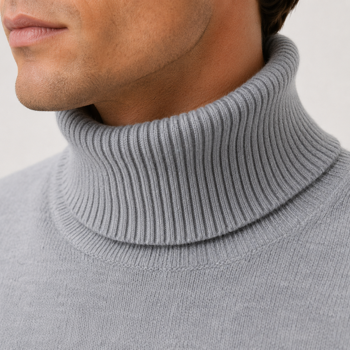 Pull à col roulé en maille pour homme, classique et décontracté pour l'hiver 2
