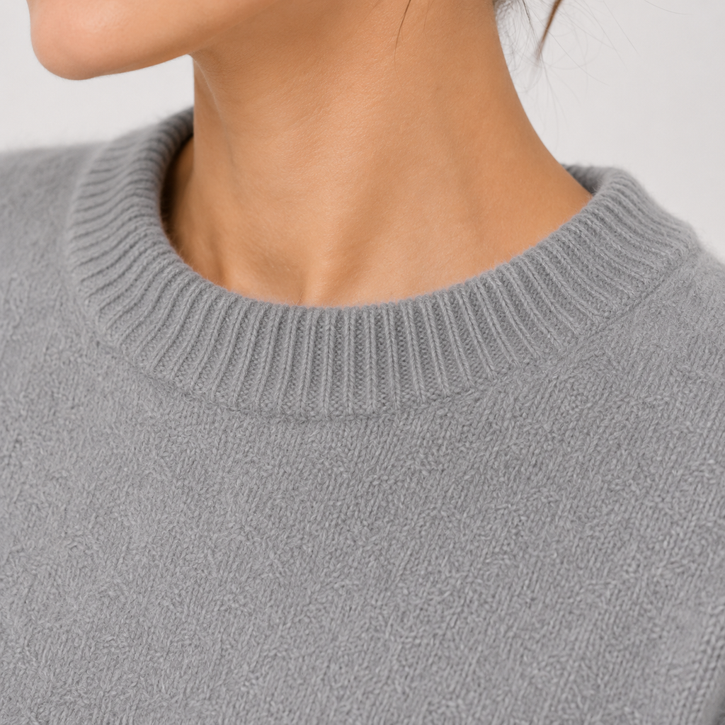 Pull classique en cachemire pour femme, maille légère et chaude 2