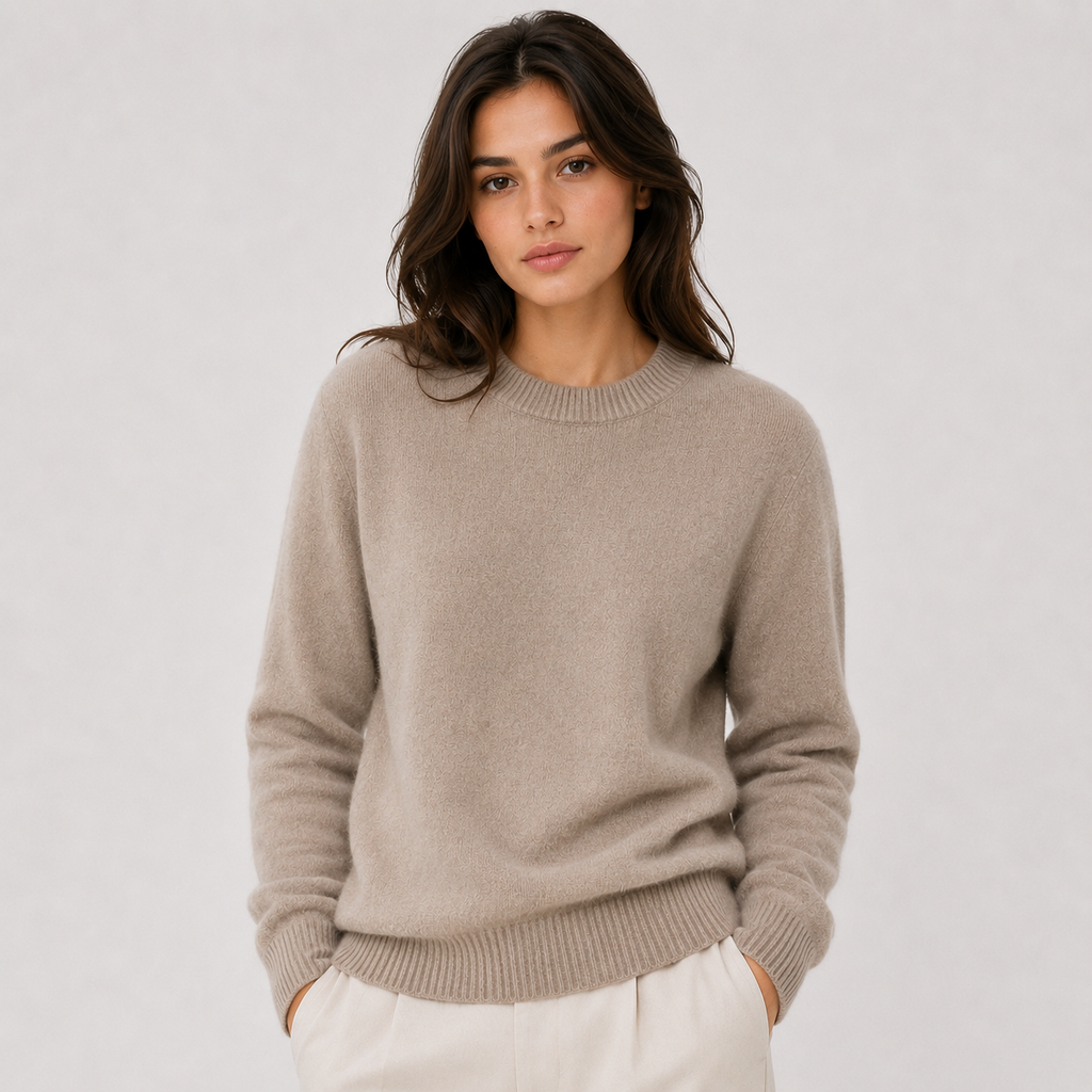 Pull classique en cachemire pour femme, maille légère et chaude 5