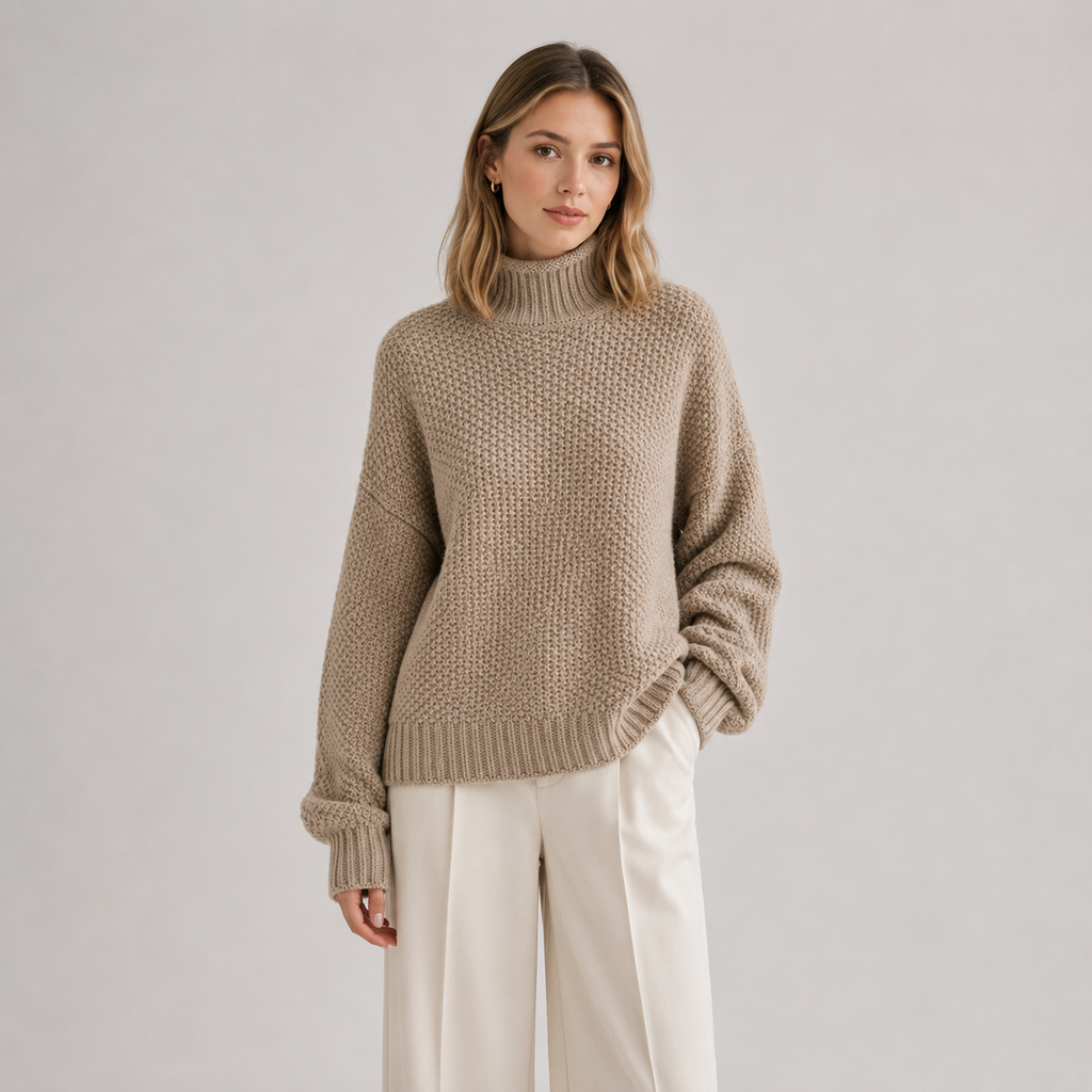 Pull décontracté pour femme, manches longues, en maille confortable 10