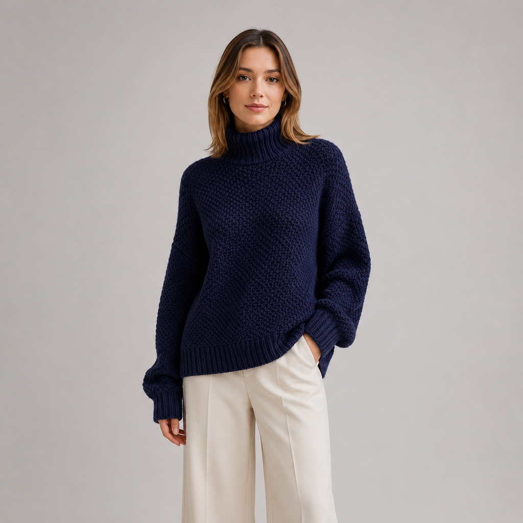 Pull décontracté pour femme, manches longues, en maille confortable 4