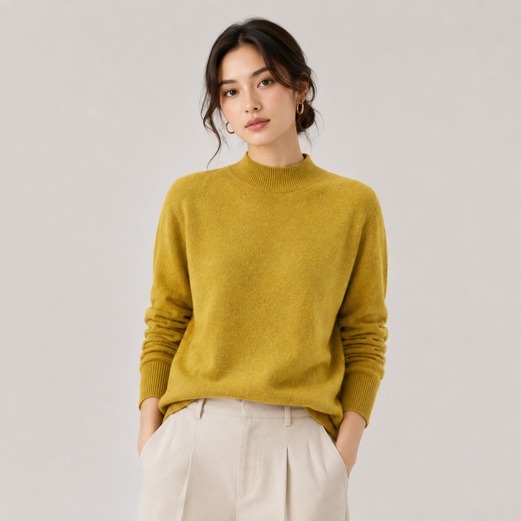 Pull en cachemire léger pour femme, coupe classique 10