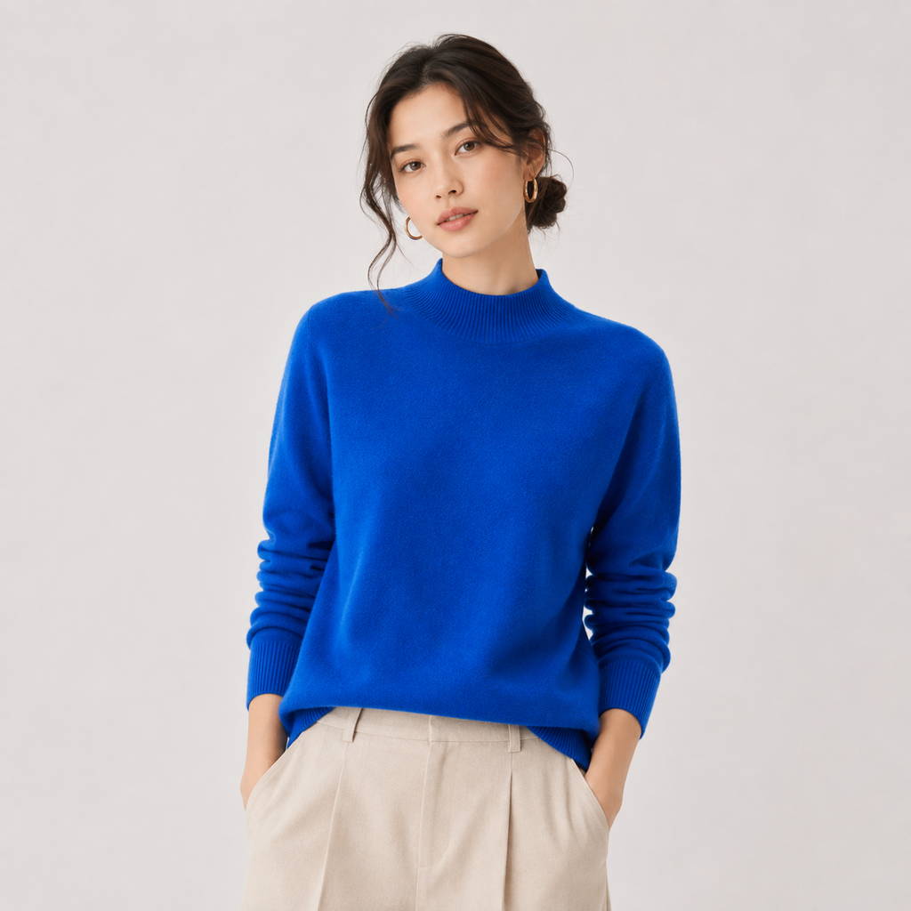 Pull en cachemire léger pour femme, coupe classique 12