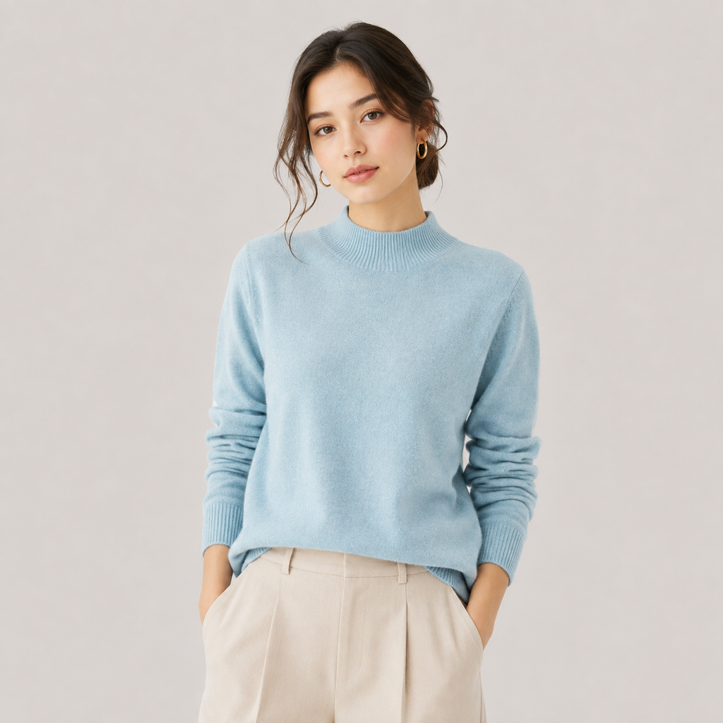 Pull en cachemire léger pour femme, coupe classique 15