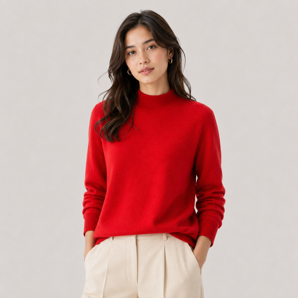 Pull en cachemire léger pour femme, coupe classique 17