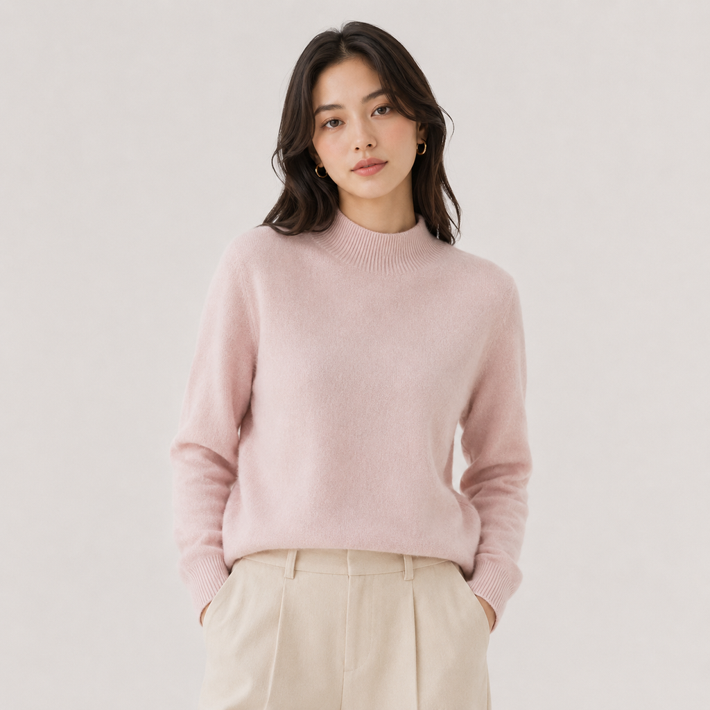 Pull en cachemire léger pour femme, coupe classique 4