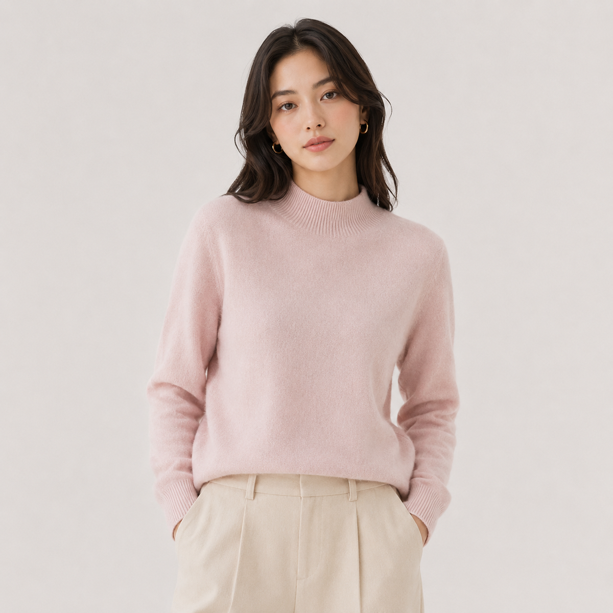 Pull en cachemire léger pour femme, coupe classique 4