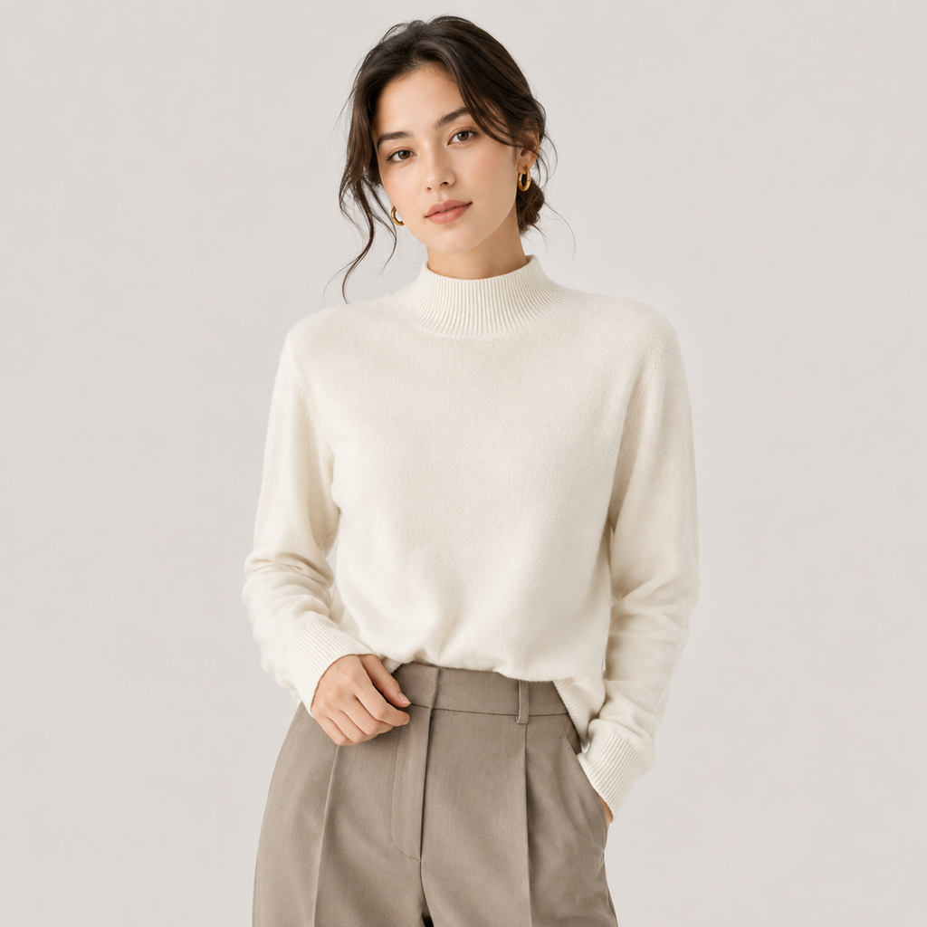 Pull en cachemire léger pour femme, coupe classique 5