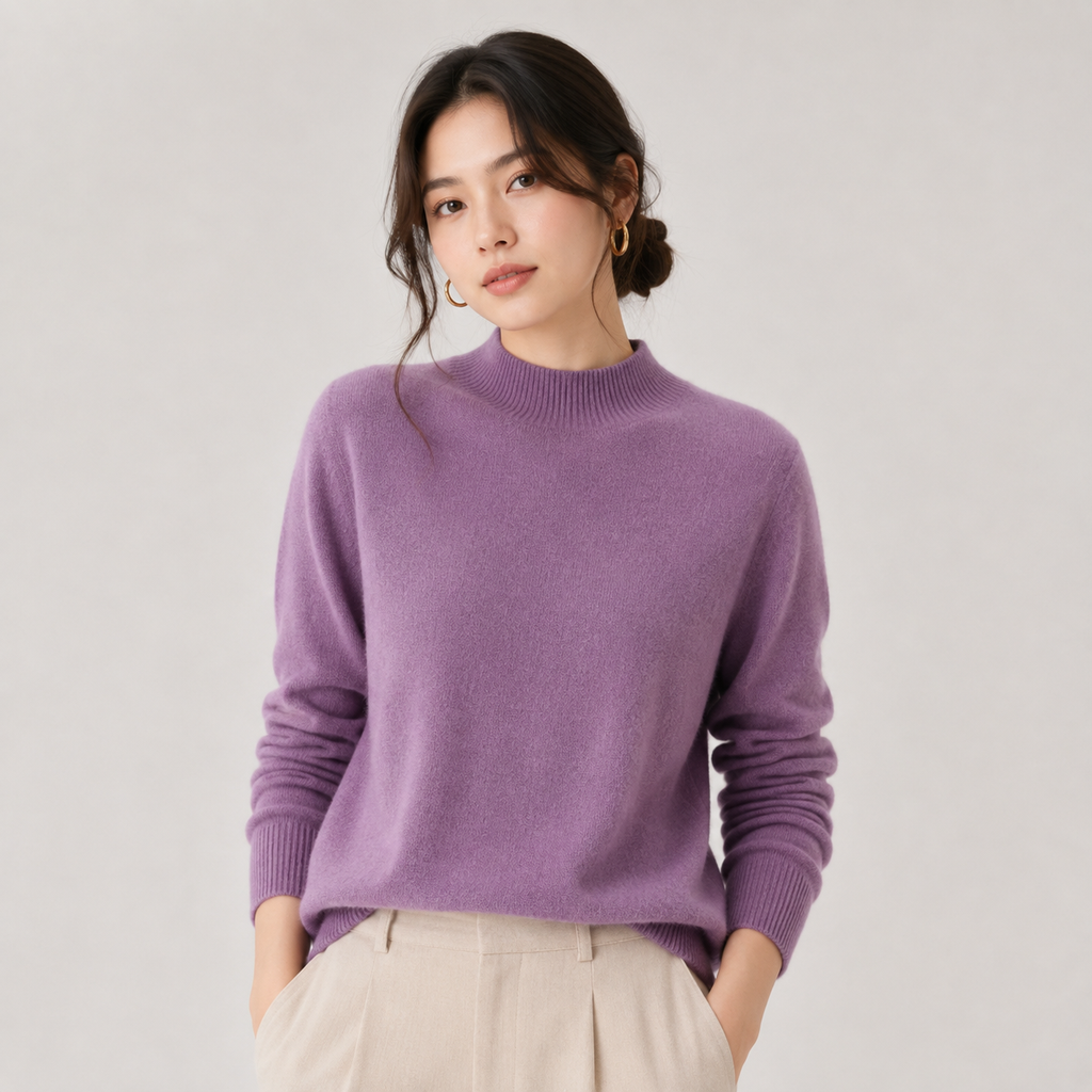 Pull en cachemire léger pour femme, coupe classique 8