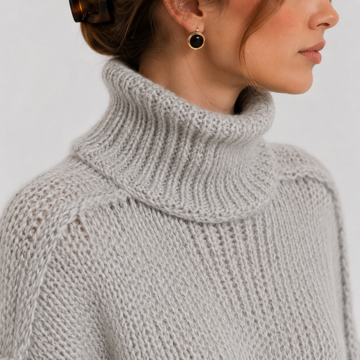 Pull en maille décontractée pour femme, manches longues confortables 2