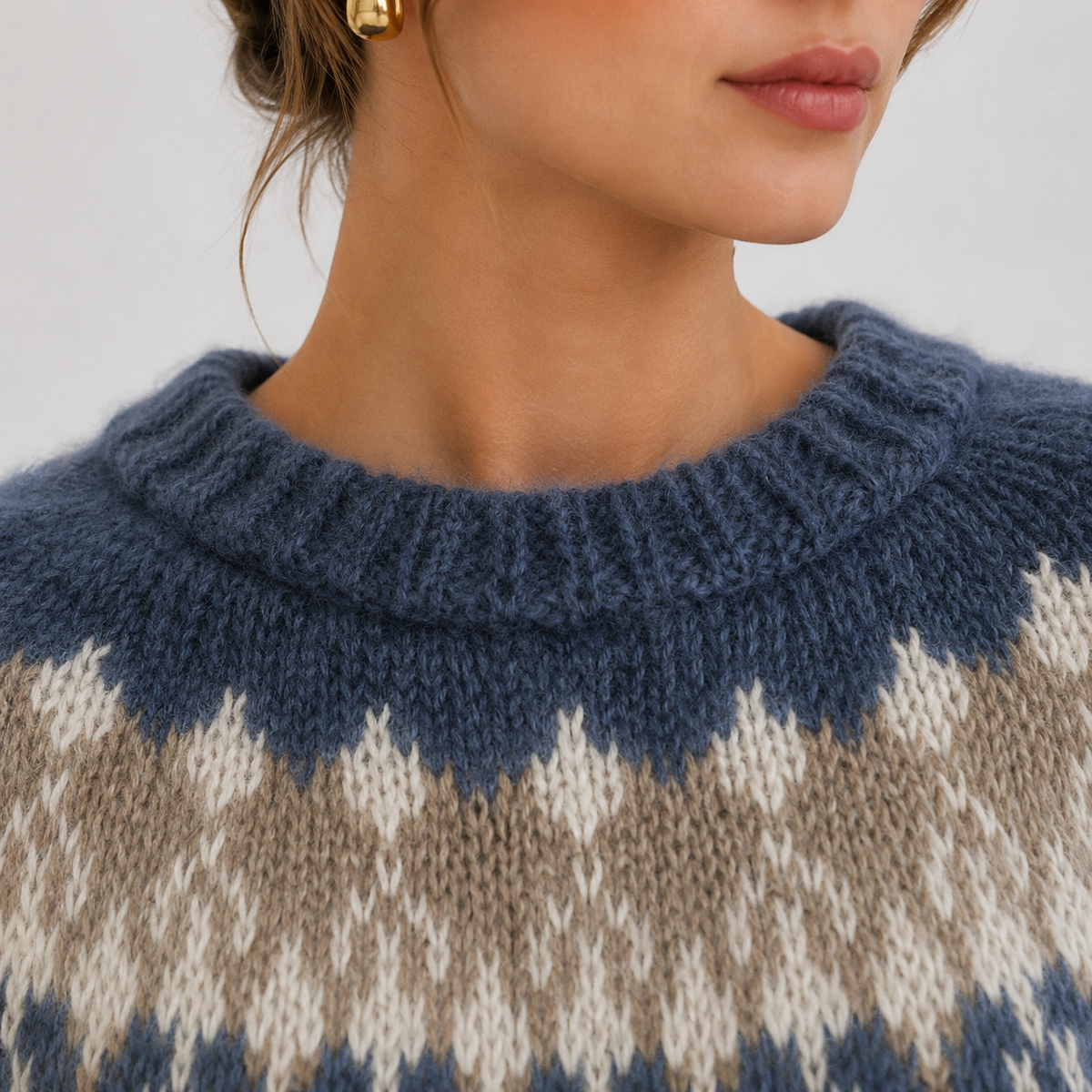 Pull en maille légère et chaude effet cachemire de qualité supérieure pour femme 2