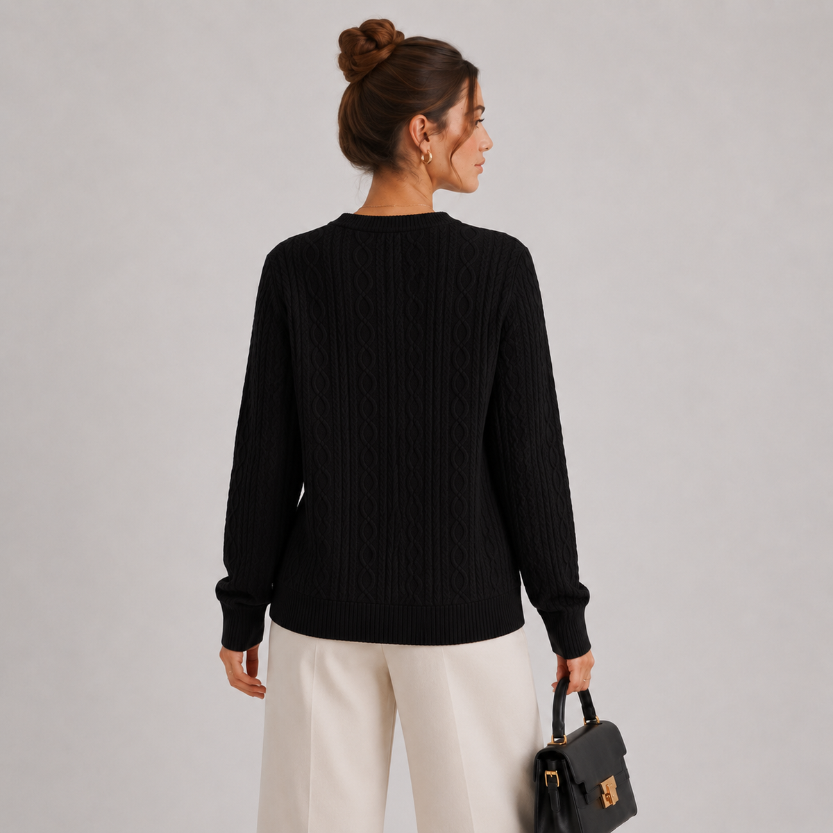 Pull léger à manches longues et col zippé pour femme 3