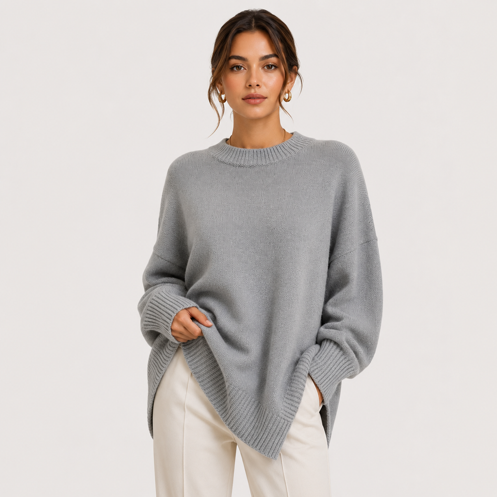 Pull oversize premium pour femme, en maille confortable à manches longues 7
