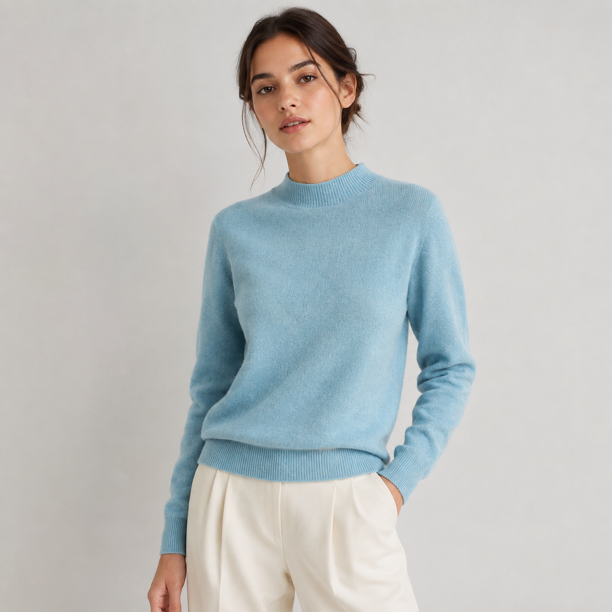 Pull premium pour femme, confortable et classique, en maille d'hiver 0