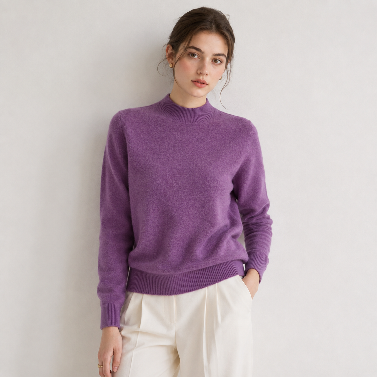 Pull premium pour femme, confortable et classique, en maille d'hiver 6