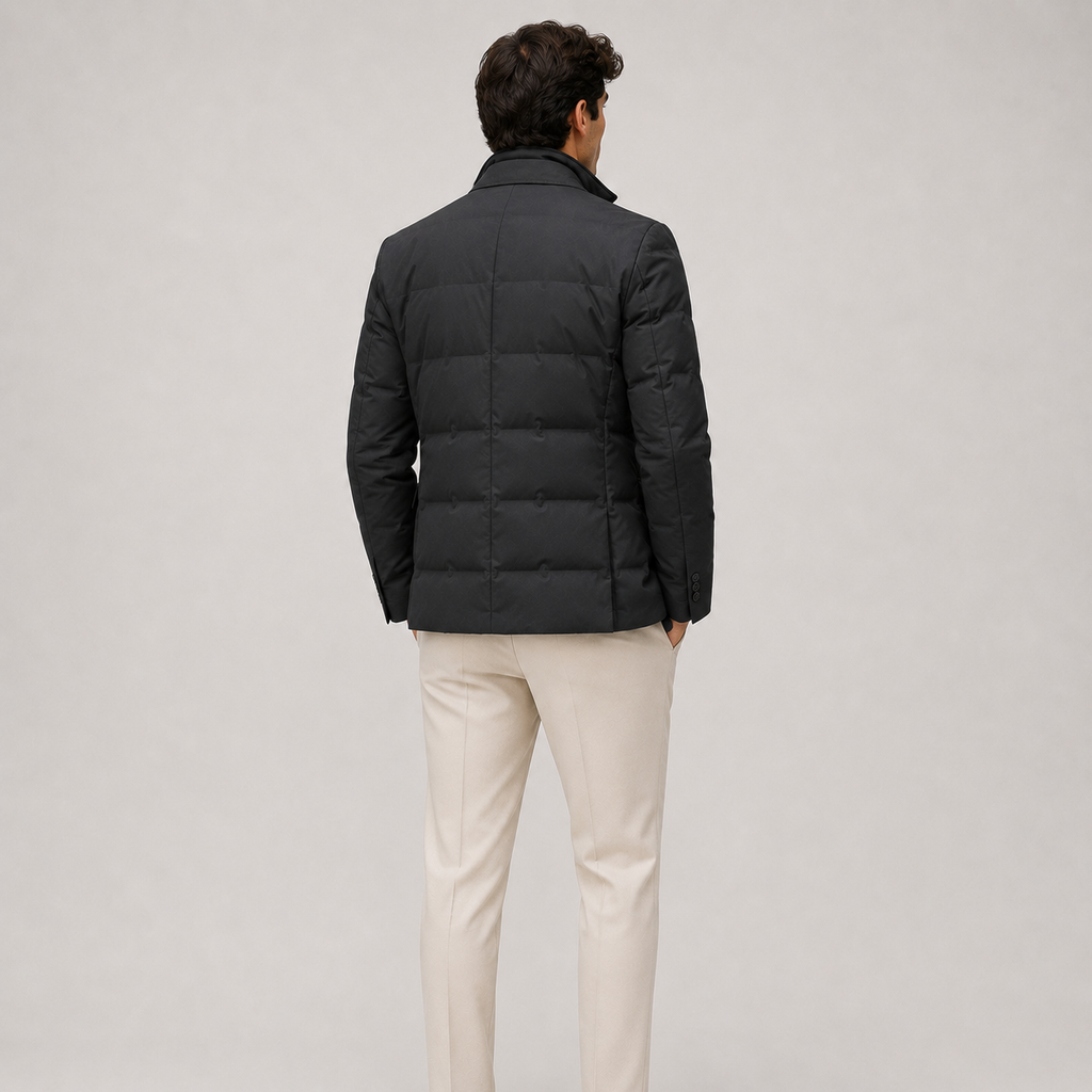 Veste blazer matelassée pour homme, légère, chaude et décontractée. 3