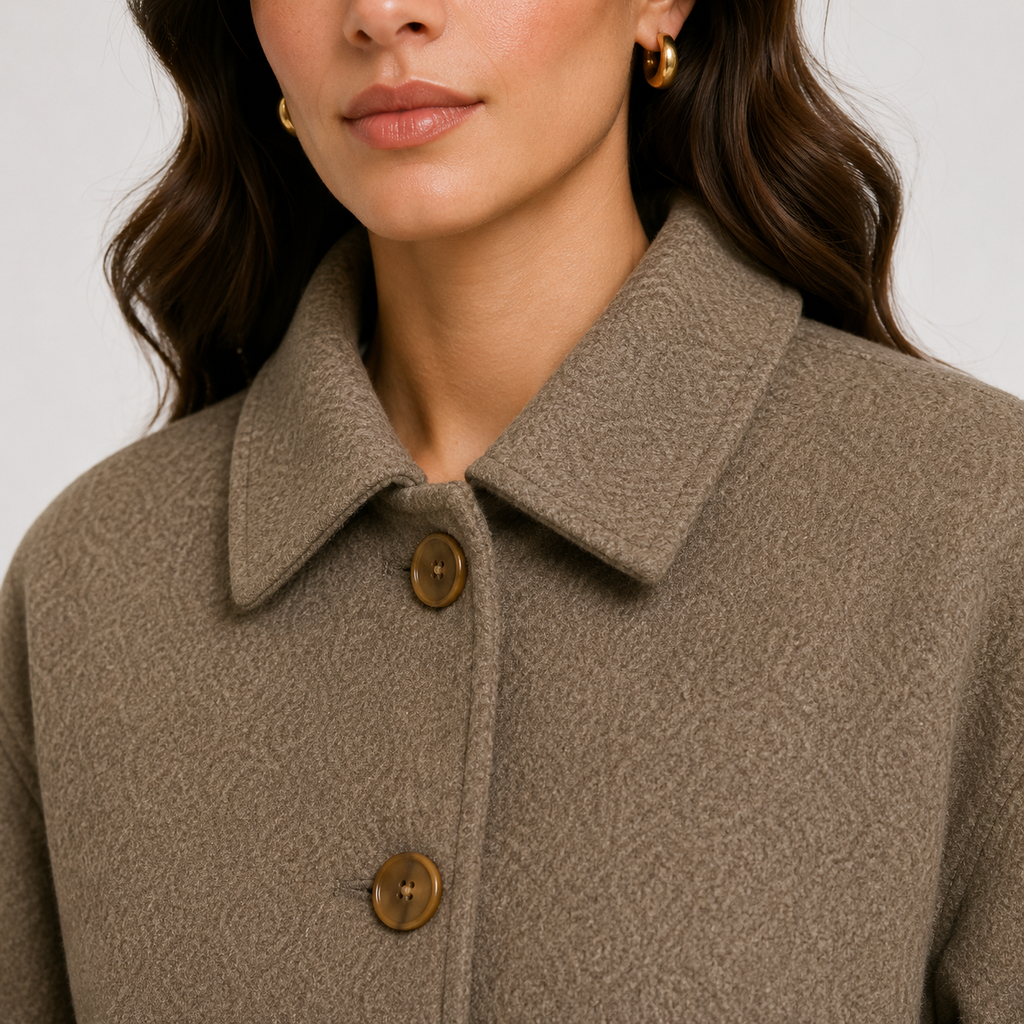 Veste boutonnée coupe décontractée pour femme, idéale pour l'automne et l'hiver 2