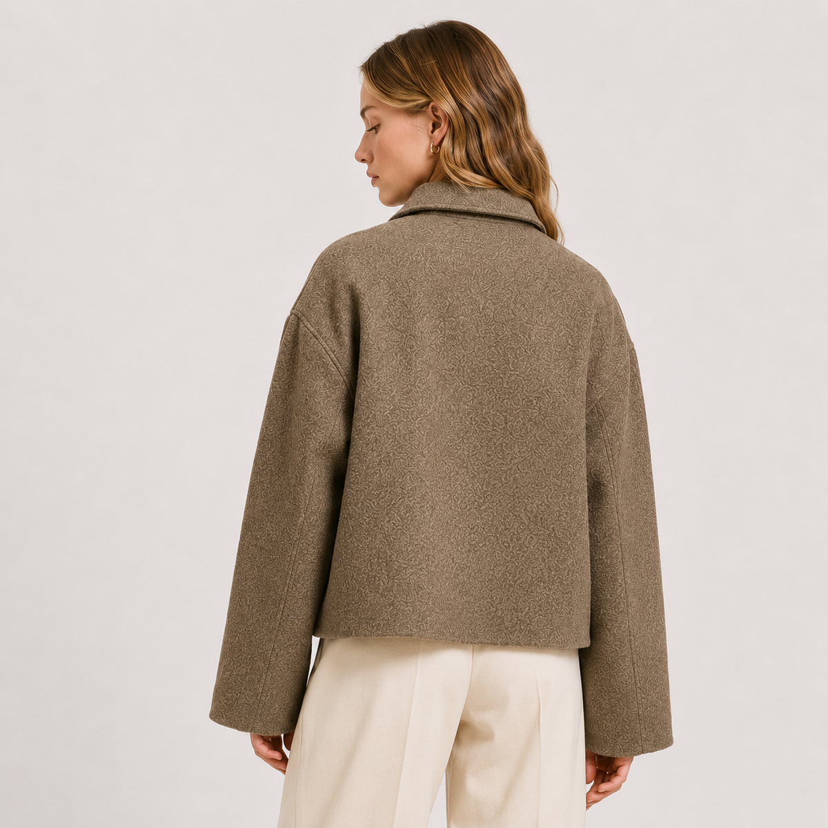 Veste boutonnée coupe décontractée pour femme, idéale pour l'automne et l'hiver 3