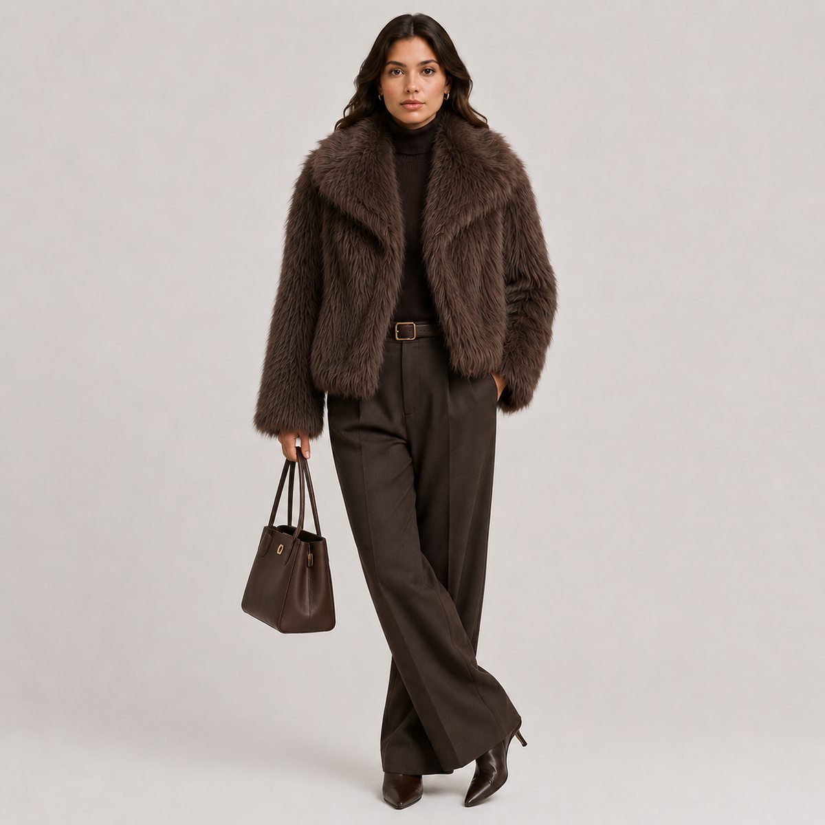 Veste chaude en fausse fourrure pour femme, idéale pour l'hiver et les vêtements d'extérieur élégants. 0