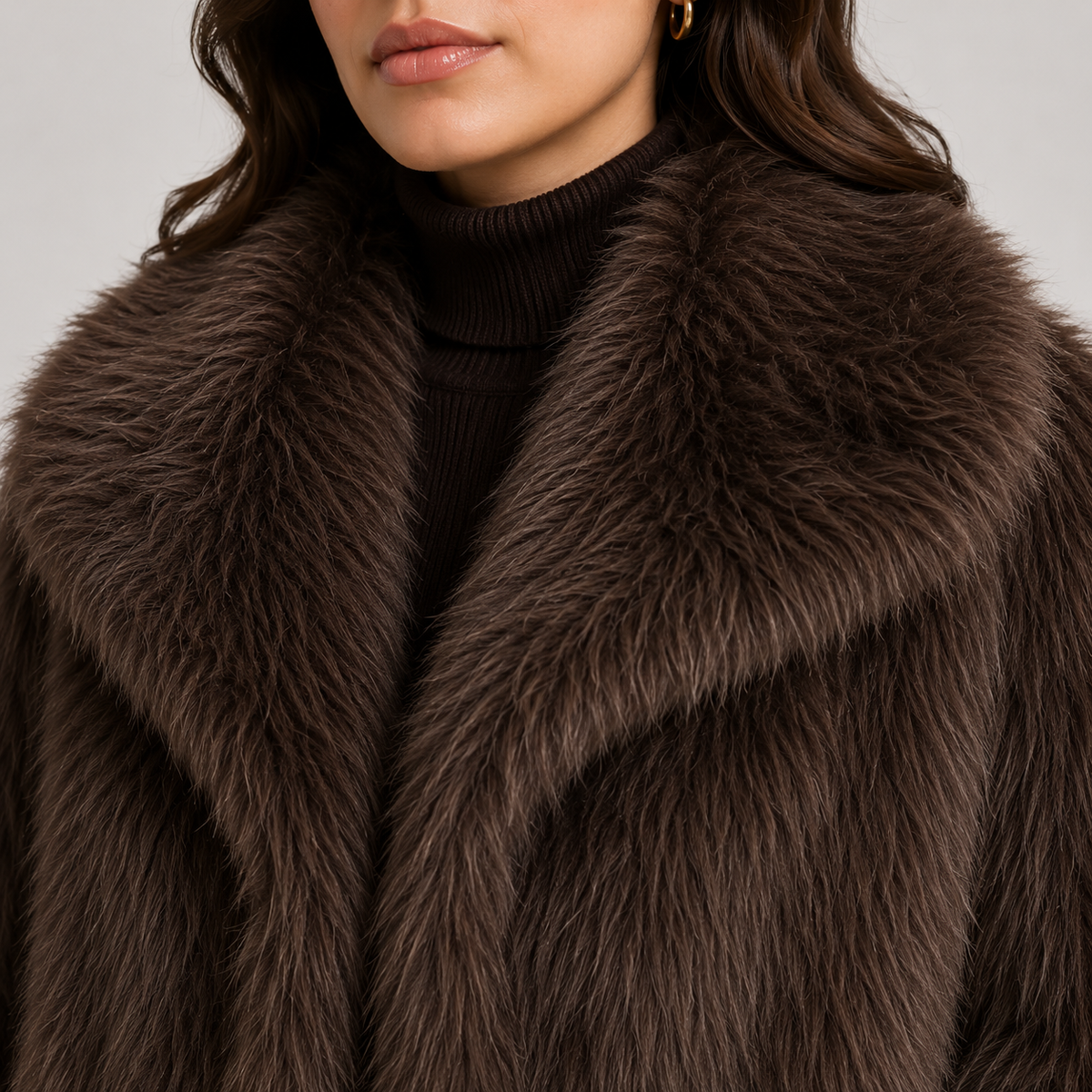 Veste chaude en fausse fourrure pour femme, idéale pour l'hiver et les vêtements d'extérieur élégants. 2