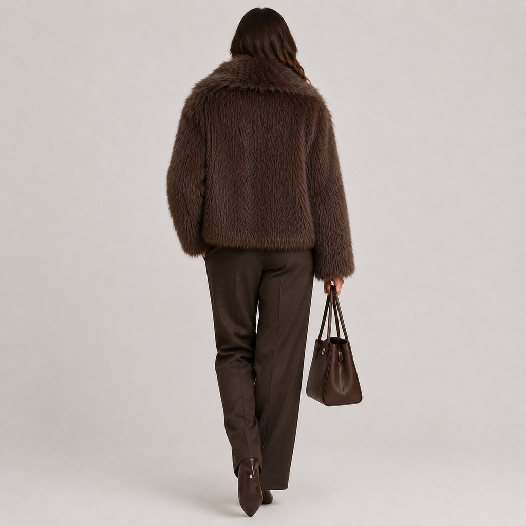 Veste chaude en fausse fourrure pour femme, idéale pour l'hiver et les vêtements d'extérieur élégants. 3