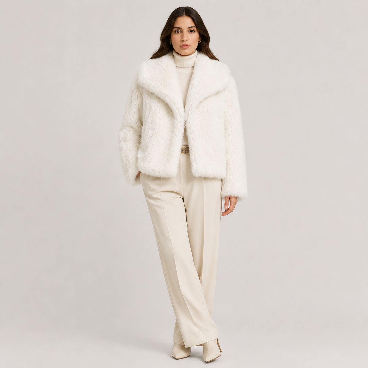 Veste chaude en fausse fourrure pour femme, idéale pour l'hiver et les vêtements d'extérieur élégants. 5