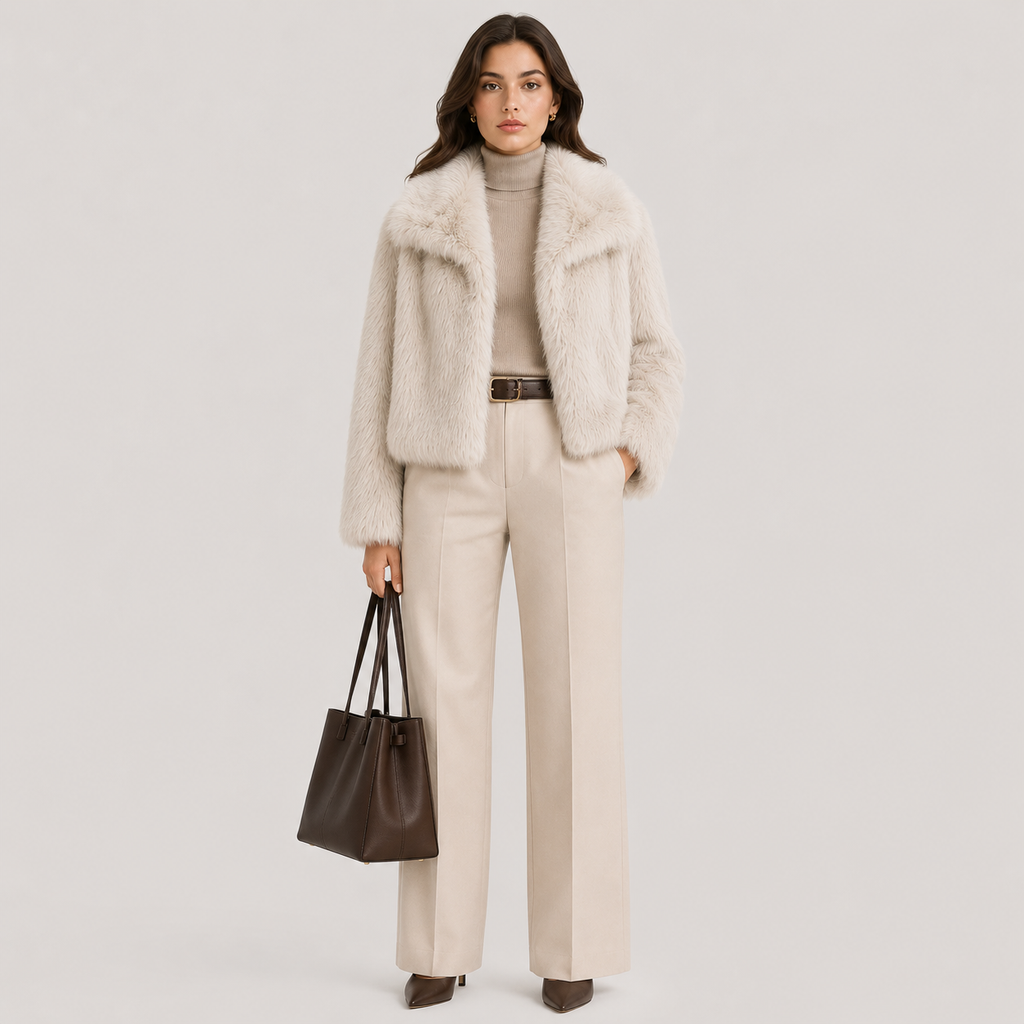 Veste chaude en fausse fourrure pour femme, idéale pour l'hiver et les vêtements d'extérieur élégants. 6