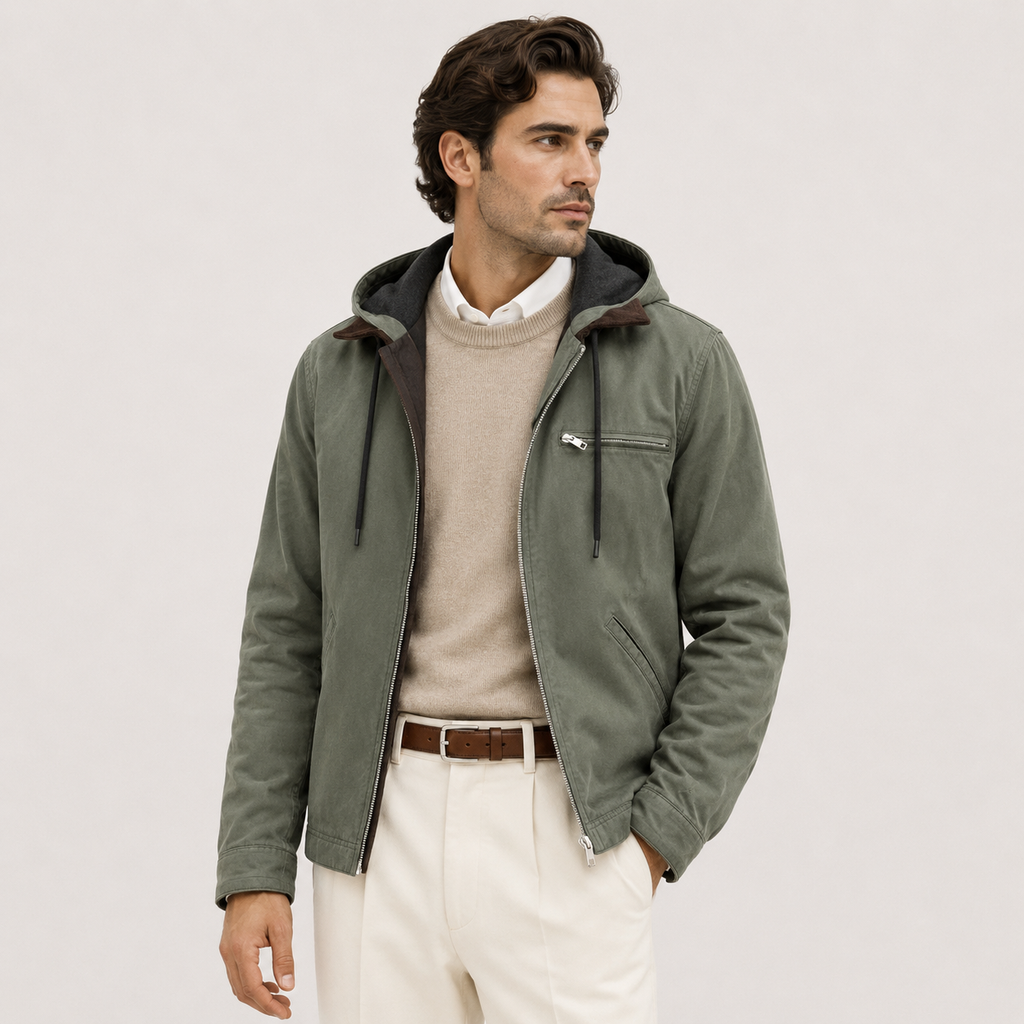 Veste d'hiver chaude à capuche pour homme avec doublure polaire douce 0