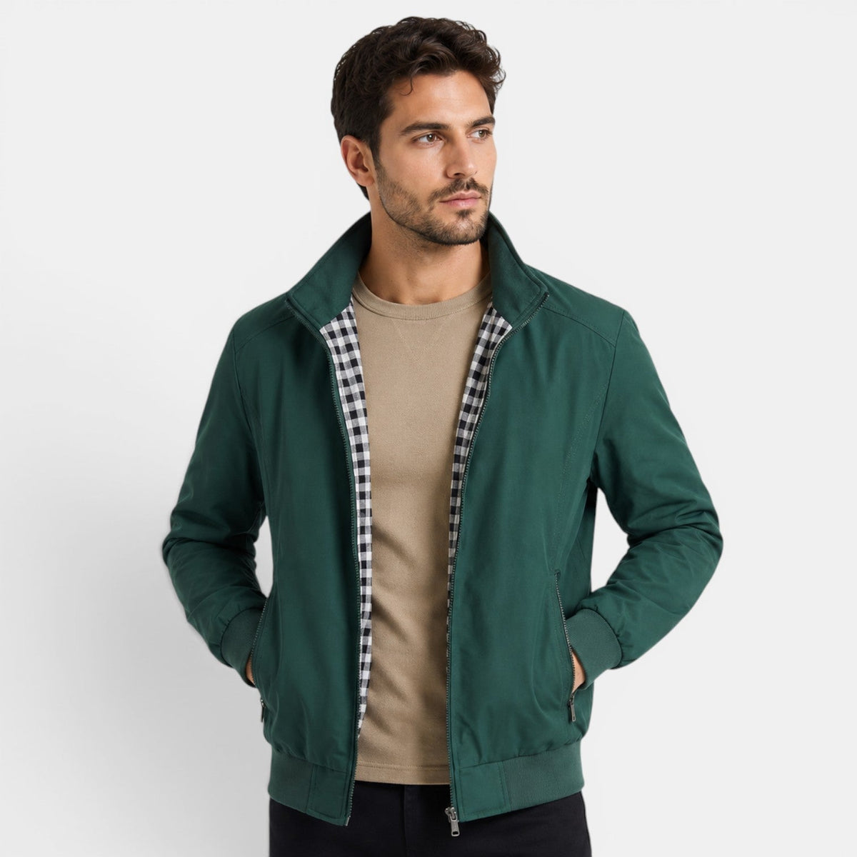 Veste décontractée légère pour homme, respirante et confortable, fermeture éclair sur le devant 11