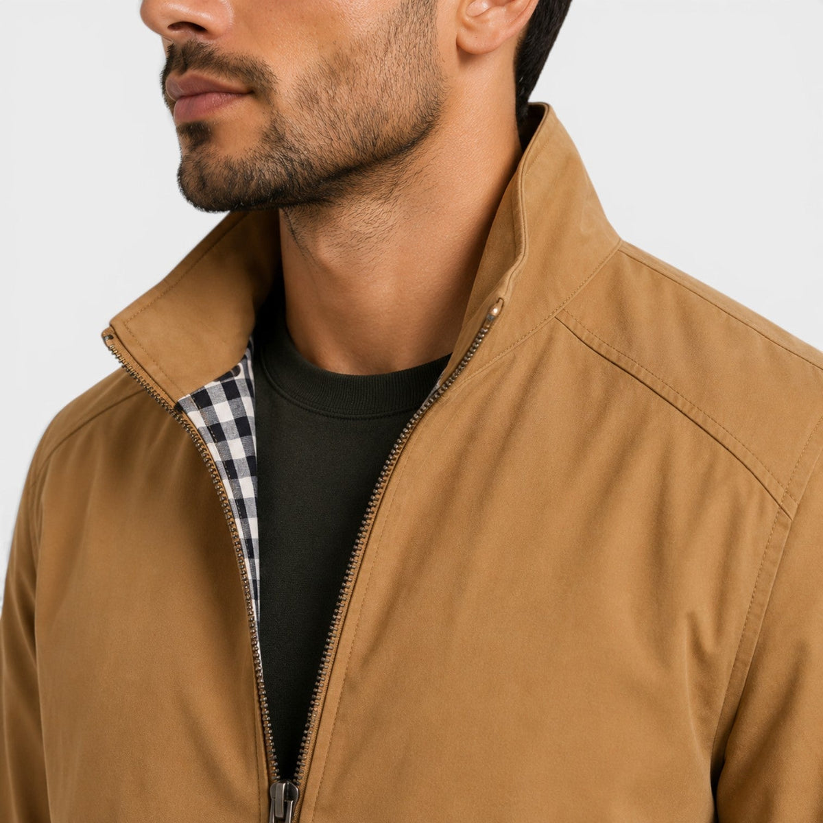 Veste décontractée légère pour homme, respirante et confortable, fermeture éclair sur le devant 3