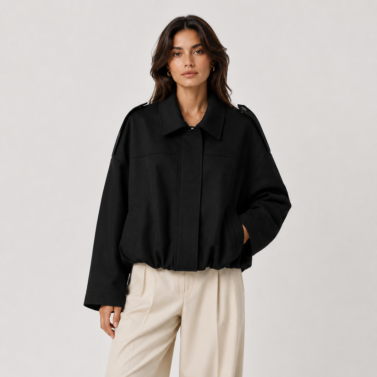 Veste en daim coupe décontractée pour femme - Vêtement d'extérieur raffiné et intemporel 5