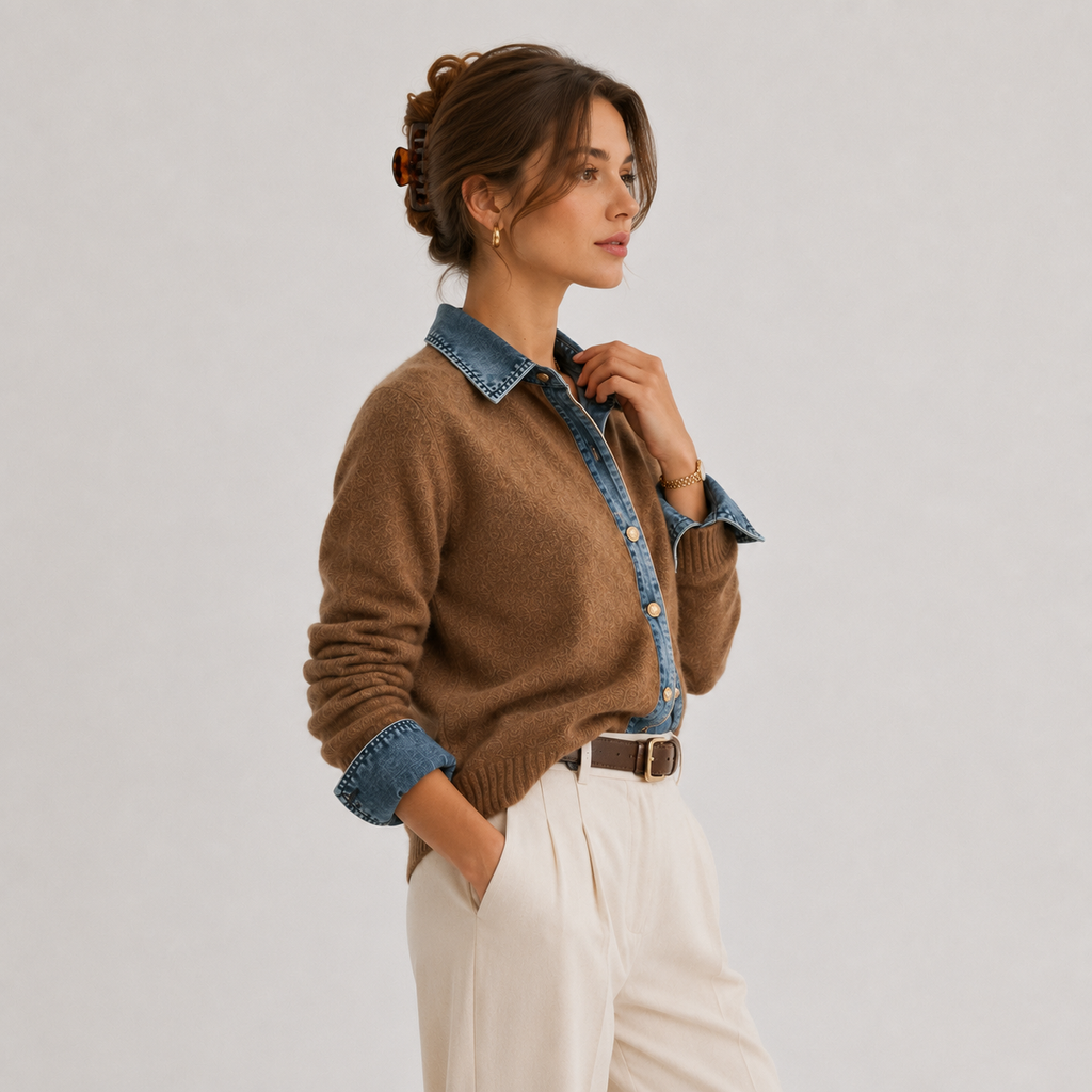 Veste en jean classique à boutons pour femme, vêtement d'extérieur idéal au quotidien 1