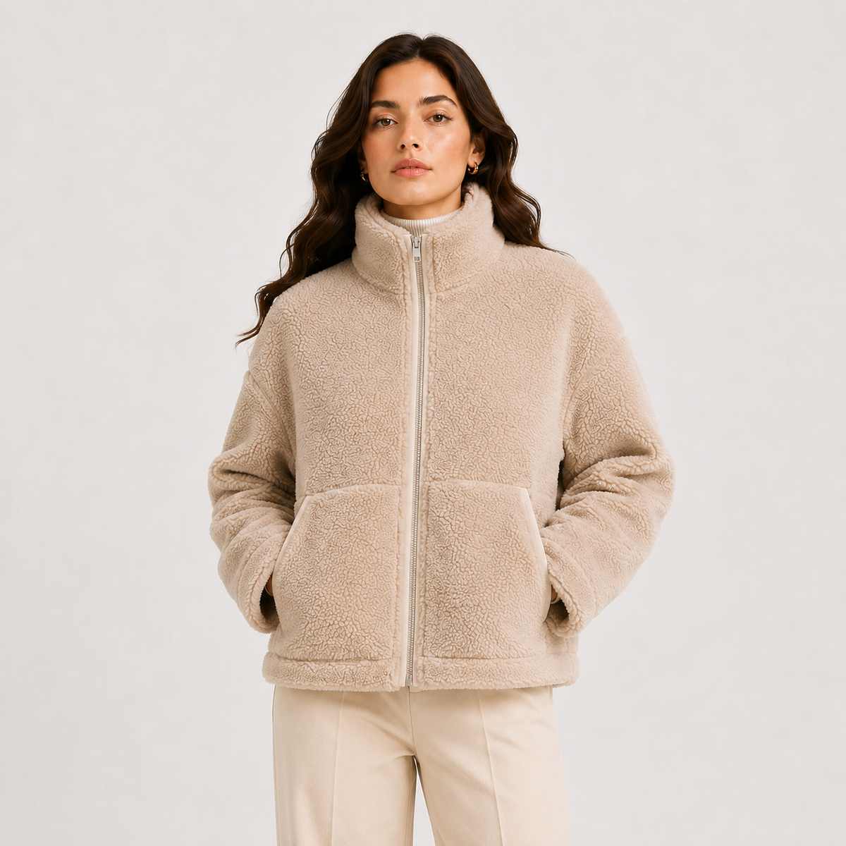 Veste polaire classique pour femme : confort hivernal raffiné 0