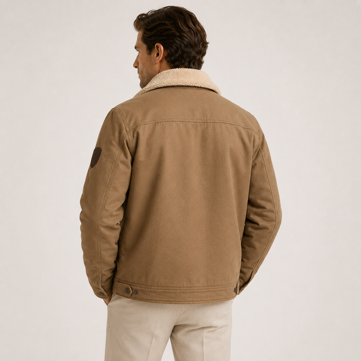 Veste utilitaire doublée en polaire pour homme, manteau d'hiver isolé 3