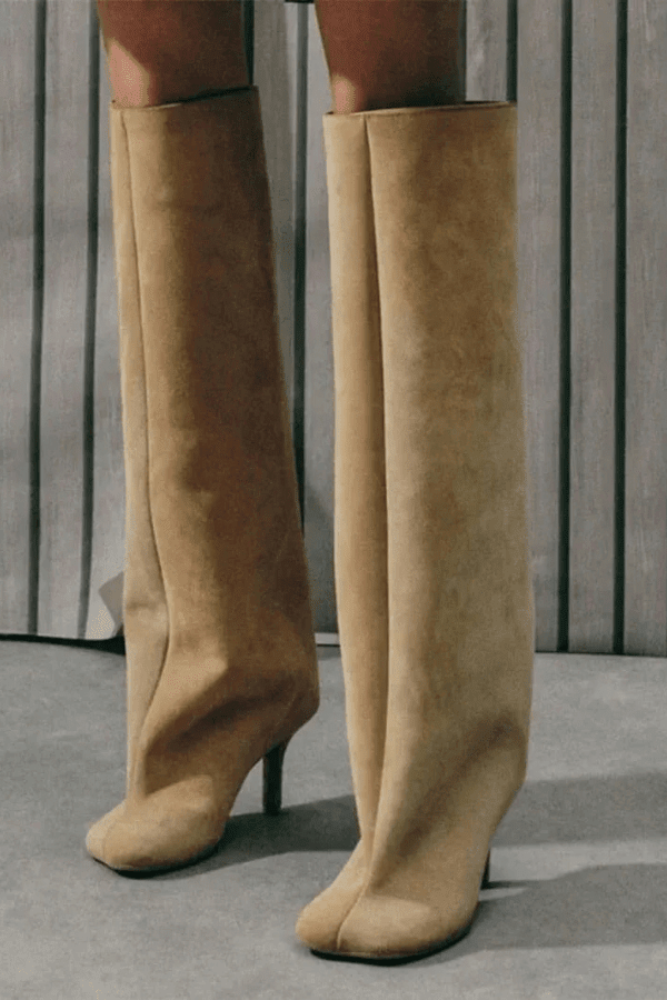 Bottes hautes Odéon en suédine, vue de profil – Belloures